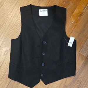 Old Navy Classic Black Button-Up Vest